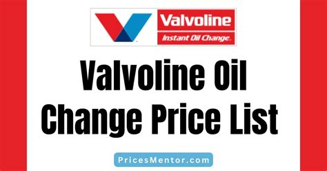 valvoline oil prices